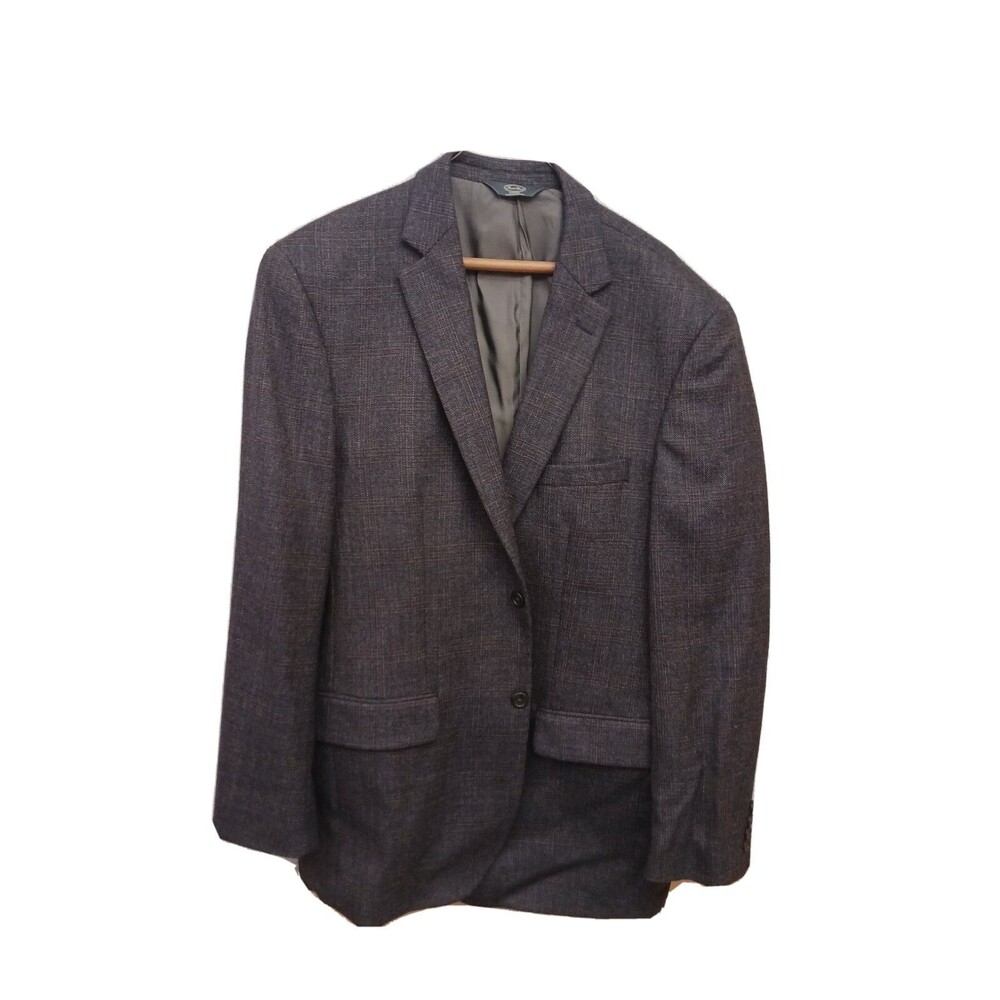 Pronto Uomo Platinum 100% Lamb's Wool Blazer Men Size 44LGray 2 Button Pockets